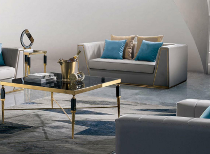 Couchtisch Edler Beistelltisch Wohnzimmer Klassischer Design Tisch Glas